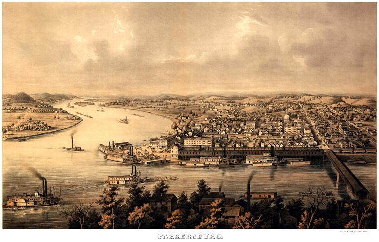 parkersburg in old print